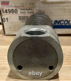 NEW OEM Lincoln Industrial 84980 Hydraulic Vent/Vent-Control Valve 1/4? NPTF