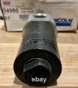 NEW OEM Lincoln Industrial 84980 Hydraulic Vent/Vent-Control Valve 1/4? NPTF