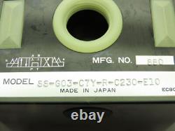 Nachi SS-G03-C7Y-R-C230-E10 Hydraulic Directional Control Solenoid Valve 220V
