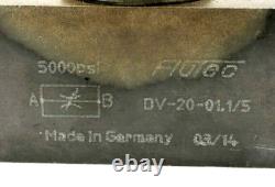 New Flutec DV-20-01.1/5 Hydraulic Flow Control Valve 1 NPT 5000psi