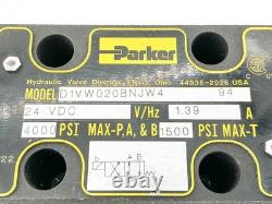 New Parker D1VW020BNJW4-94 Hydraulic Control Valve 4000PSI 24VDC 1.39A WithO Coil