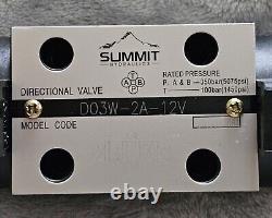 New! Summit Hydraulics D03W-2A-12V D03 Solenoid Control Valve