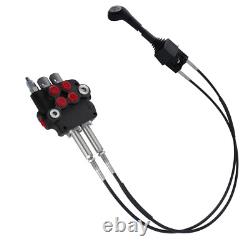 P80 Cable Remote Control Valve Kit 2 Spool 21GPM Hydraulic Directional 25MPa
