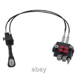 P80 Cable Remote Control Valve Kit 2 Spool 21GPM Hydraulic Directional 25MPa
