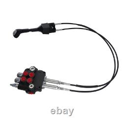 P80 Cable Remote Control Valve Kit 2 Spool 21GPM Hydraulic Directional 25MPa