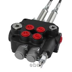 P80 Cable Remote Control Valve Kit 2 Spool 21GPM Hydraulic Directional 25MPa