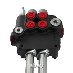P80 Cable Remote Control Valve Kit 2 Spool 21GPM Hydraulic Directional 25MPa