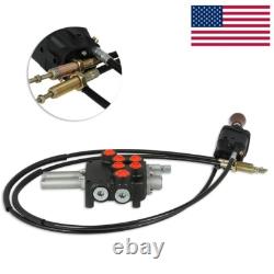 P80 Remote Control Valve Kit 2 Spool Valve 80lpm/ 21gpm /Joystick / Cables New