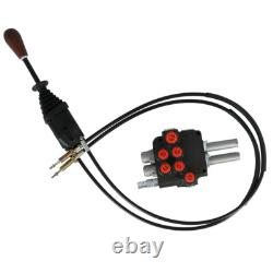 P80 Remote Control Valve Kit 2 Spool Valve 80lpm/ 21gpm /Joystick / Cables New