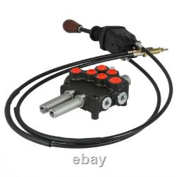 P80 Remote Control Valve Kit 2 Spool Valve 80lpm/ 21gpm /Joystick / Cables New