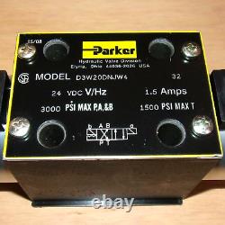 Parker 24VDC Double Solenoid Hydraulic Directional Control Valve D3W20DNJW4