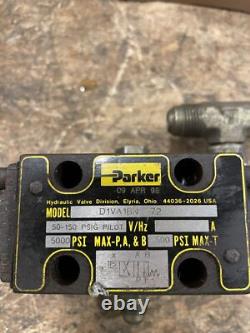 Parker D1VA1BN-72 Hydraulic Pilot Directional Control Valve 50-150PSI 5000PSI