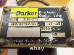 Parker Hydraulic 3000 Psi Directional Control Valve 120/60-110/50 V R10m2yh