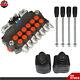 SAE Hydraulic Backhoe Directional Control Valve 21 GPM 6 Spool With 2 Joysticks
