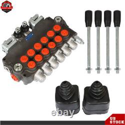 SAE Hydraulic Backhoe Directional Control Valve 21 GPM 6 Spool With 2 Joysticks