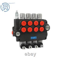 SAE Hydraulic Control Valve Double Acting 4Spool 21GPM 3600PSI withconversion plug