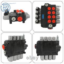 SAE Hydraulic Control Valve Double Acting 4Spool 21GPM 3600PSI withconversion plug