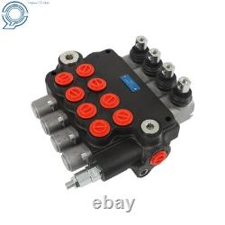 SAE Hydraulic Control Valve Double Acting 4Spool 3600PSI 21GPM WithConversion Plug
