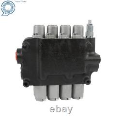SAE Hydraulic Control Valve Double Acting 4Spool 3600PSI 21GPM WithConversion Plug