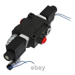 SAE Ports Hydraulic Control Valve 12V Solenoid Double Acting 13 GPM 3600 PSI