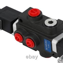 SAE Ports Hydraulic Control Valve 12V Solenoid Double Acting 13 GPM 3600 PSI