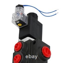 SAE Ports Hydraulic Control Valve 12V Solenoid Double Acting 13 GPM 3600 PSI