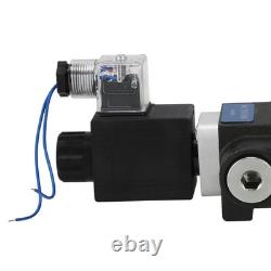 SAE Ports Hydraulic Control Valve 12V Solenoid Double Acting 13 GPM 3600 PSI