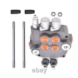 SAE Ports Hydraulic Control Valve 2 Spool 21 GPM 3600 PSI Double Acting