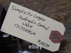 Simplicity Legacy- Hydraulic Control Valve 1717588SM