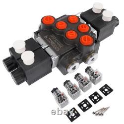 Solenoid Hydraulic Control Valve 2 Spool 13 GPM for Forklifts Tractor Loaders