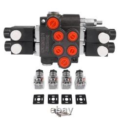 Solenoid Hydraulic Control Valve 2 Spool 13 GPM for Forklifts Tractor Loaders