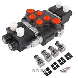 Solenoid Hydraulic Control Valve 2 Spool 13 GPM for Forklifts Tractor Loaders