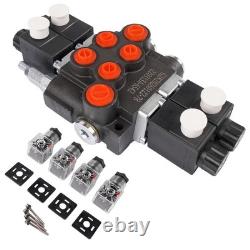 Solenoid Hydraulic Control Valve 2 Spool 13 GPM for Forklifts Tractor Loaders