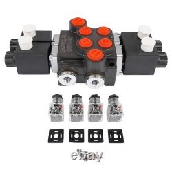 Solenoid Hydraulic Control Valve 2 Spool 13 GPM for Forklifts Tractor Loaders