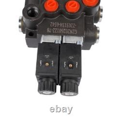 Solenoid Hydraulic Control Valve 2 Spool 13 GPM for Forklifts Tractor Loaders