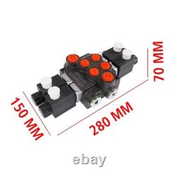 Solenoid Hydraulic Control Valve 2 Spool 13 GPM for Forklifts Tractor Loaders