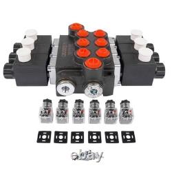 Solenoid Hydraulic Control Valve 3 Spool 13 GPM SAE Ports for Small Tractors New