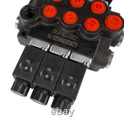 Solenoid Hydraulic Control Valve 3 Spool 13 GPM SAE Ports for Small Tractors New