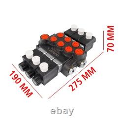 Solenoid Hydraulic Control Valve 3 Spool 13 GPM SAE Ports for Small Tractors New