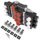 Solenoid Hydraulic Control Valve 3 Spool 13 GPM for Forklifts Tractor Loaders