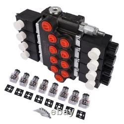 Solenoid Hydraulic Control Valve 4 Spool 13 GPM for Forklifts Tractor Loaders