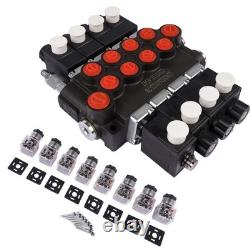 Solenoid Hydraulic Control Valve 4 Spool 13 GPM for Forklifts Tractor Loaders