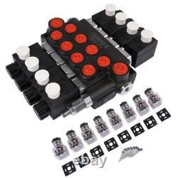 Solenoid Hydraulic Control Valve 4 Spool 13 GPM for Forklifts Tractor Loaders
