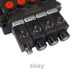 Solenoid Hydraulic Control Valve 4 Spool 13 GPM for Forklifts Tractor Loaders