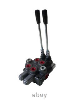 TORA 18,5 GPM (70L) Hydraulic Monoblock Control Valve with 2 Levers, 3/4 BSP