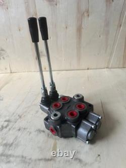 TORA 18,5 GPM (70L) Hydraulic Monoblock Control Valve with 2 Levers, 3/4 BSP