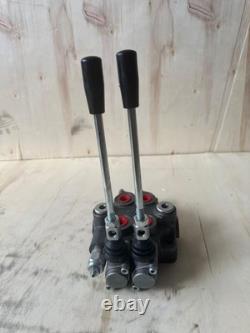 TORA 18,5 GPM (70L) Hydraulic Monoblock Control Valve with 2 Levers, 3/4 BSP