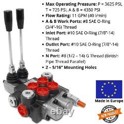 Tractor/ Loader Monoblock Hydraulic Control Valve Directional 2 Spool SAE Ports