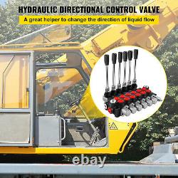 VEVOR 6 Spool Hydraulic Directional Control Valve 11gpm 40L/min 3600psi