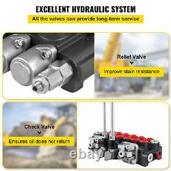VEVOR Hydraulic Directional Control Valve Hydraulic Spool Valve 6 Spool 11 GPM